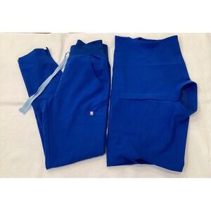 FIGS Royal Blue Scrub Set - Rafaela Top XXS - Yola Skinny Straight Pants XXS